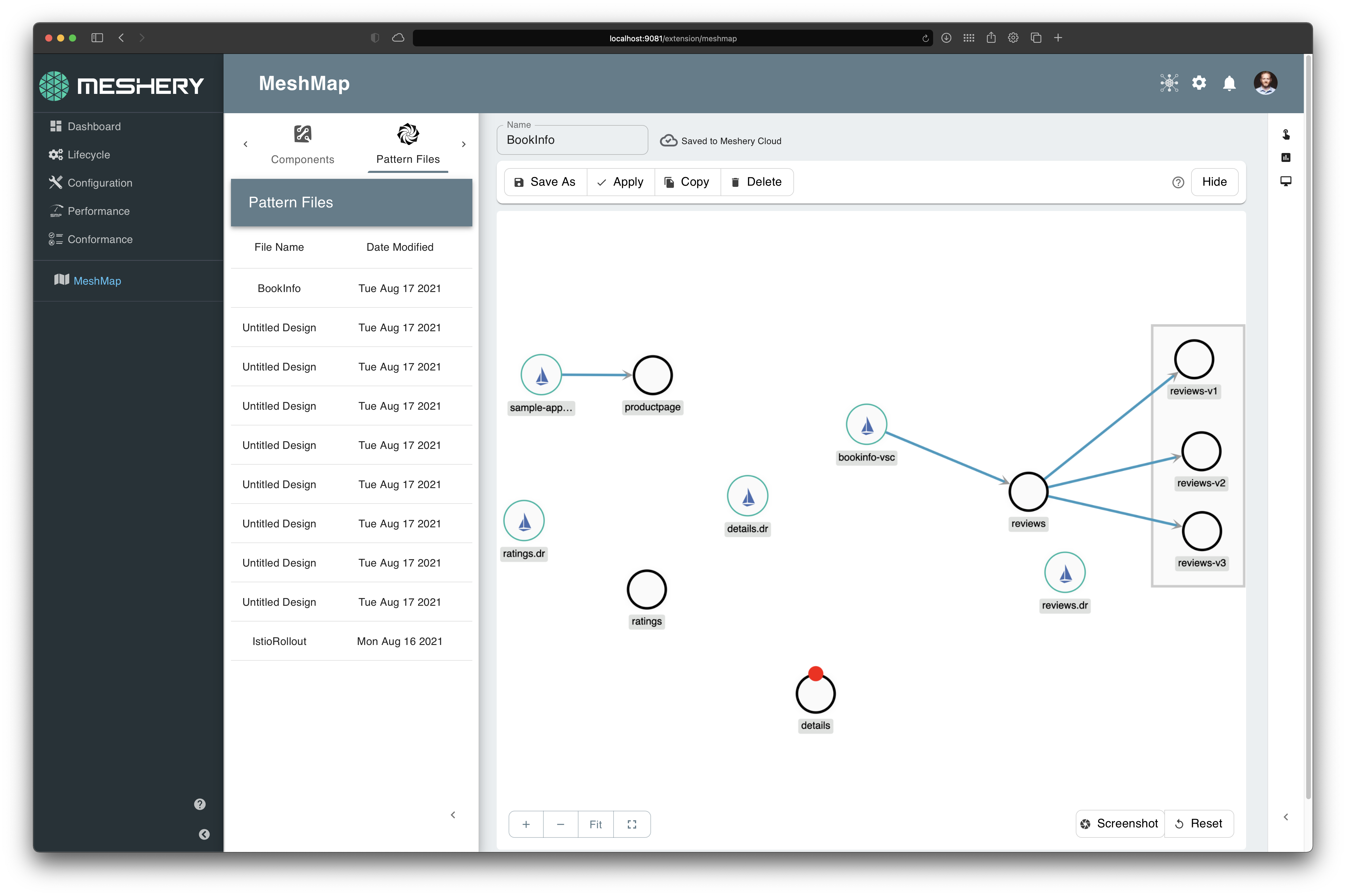 Meshery UI Demo